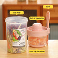 Kendyy 2 Pack Leak Proof Overnight Oats Container with Spoon Green by Deal US