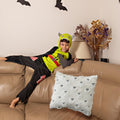 LUOLILI Halloween Pillow Covers 18x18 White Ghost Set of 2 Plush Polyester by Deal US