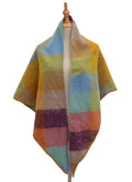 Wander Agio Women Shawl Winter Wrap Cashmere Plaid Scarf Yellow Blue Pink 6 by Deal US