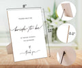 QOFO Wedding Party Minimalist Wooden Sign with Stand - Party Decorations by Deal US
