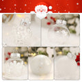 SUPREME XMAS Clear Christmas Ornaments 60mm 30ct Shatterproof White by Deal US