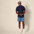 Amazon Essentials Men's Slim-Fit 7" Chino Shorts Deep Blue Size 30 by Deal US