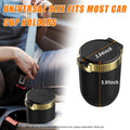 Kewucn Car Ashtray with Lid Portable Stainless Steel LED Blue Light Gold by Deal US