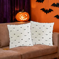 yaenoei Halloween Ghost Pillow Covers 18x18 Beige Set of 2 by Deal US