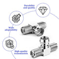 Coaxial Cable Splitter, Zinc Alloy Tv Splitter 2 In 1 Out F Type Rg6 Male To 2 F