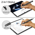 Bopomofo Stylus (5 Pcs), 2-in-1 Stylus Pen for Touch Screen, High Precision and Sensitivity, Suitable for iPhone/ipad/Android Tablets, Compatible with Touch Screens (Black/White/Blue/Rose Gold/Silver)