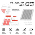 Heavy Duty Door Mat - DIY Interlocking Design, Dirt Trapper Front Doormat, 27.5x
