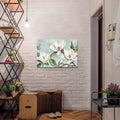 Prime Leader Vintage Framed Canvas Art White Magnolia Flower 12x18 by Deal US