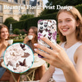 Floral Pattern Case for iPhone 17 Pro 6.3" Rose Shockproof Clear Hard Back Cover by Merch Section