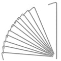 Oligei 17 Pack Heavy Duty Metal Tent Stakes Silver 18in Outdoor Use by Deal US