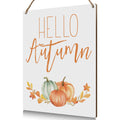 Hello Autumn Rustic Wood Wall Sign Fall Decor Seasonal Harvest Farmhouse by Deal US