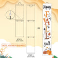 AUSTAB Happy Fall Y'all Wooden Porch Sign 47.2" x 7.8" White Autumn Decor by Deal US