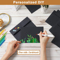 Silunkia Black Blank Greeting Cards 4x6 Heavyweight Flat Cardstock 20 Pack by Deal US