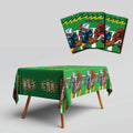 Bambluby Football Party Tablecloth 3 Pack 108x54in Comic Style Disposable by Deal US