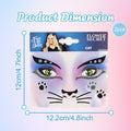 Totelux Cat Face Glitter Tattoos Stickers Temporary Tattoo 2Pcs by Deal US