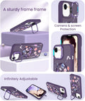 Magnetic Matte Floral Case for iPhone 17e & 16e Colorful Lens Stand by Merch Section