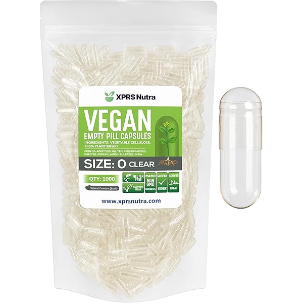 Empty Vegetarian Capsules, Size 3, Clear (1,000 Count) by Pasteur Pharmacy