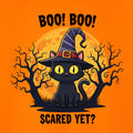 HELLO MEOW Halloween Boys T Shirt Orange Black Cat Size 4-5T by Deal US