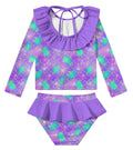 RAISEVERN Girls 2-Piece Mermaid Swimsuit Rash Guard Set A-mermaid-01 Size 3T by Deal US