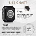 Butifacion Slim Braided Nylon Band Case for Apple Watch 40-46mm Black by Deal US