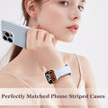 Striped Band Compatible with Apple Watch Bands for Women 40mm 42mm 41mm