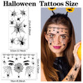 FANOST 22 Halloween Spider Face Temporary Tattoos Kids Adults Cosplay Stickers by Deal US