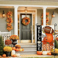 Decorhua Fall Garden Flag Burlap 12x18 Double Sided Football Pumpkin Orange by Deal US