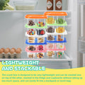 ISUSSER 50Pc Reusable Snack Pack Containers Double Compartment Clear Plastic by Deal US