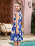 Ahegao Hawaiian Flower Girls Dress Lace 3D Flower Blue Pink Green Size 10 by Deal US