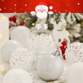 SUPREME XMAS Clear Christmas Ornaments 60mm 30ct Shatterproof White by Deal US