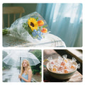 Nitelemn Transparent Cellophane Wrap 9x9in 200 Sheets White Polka Dot by Deal US