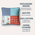 DaDa Bedding Set of 2-Pieces Bohemian Vibes Patchwork Floral Throw Pillow Covers, 18" x 18" (JHW878) by DaDalogy Bedding Collection