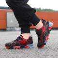 Sypsfwco Kids Running Sneakers Mesh Athletic Rubber Sole Black-Red Size 3.5 US by Deal US