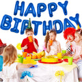 PIGETALE 16in Royal Blue Happy Birthday Balloon Banner 13pcs Aluminum by Deal US