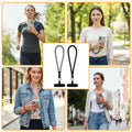 JJUNW 2Pcs Anti Theft Phone Wrist Strap, with 360° Rotating Hook Adjustable Hand Wrist Phone Lanyard for Women and Men(Black + Gray)