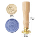 Alphabet Brass Wax Seal Stamps with Detachable Wood Handles for Invitations by Deal US