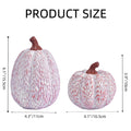 Ovootok Resin Pumpkins Fall Decorations White 2PCS Thanksgiving Decor by Deal US