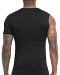 Roadbox Men's Compression Short Sleeve Athletic Shirt Black+White+Navy Size XL by Deal US