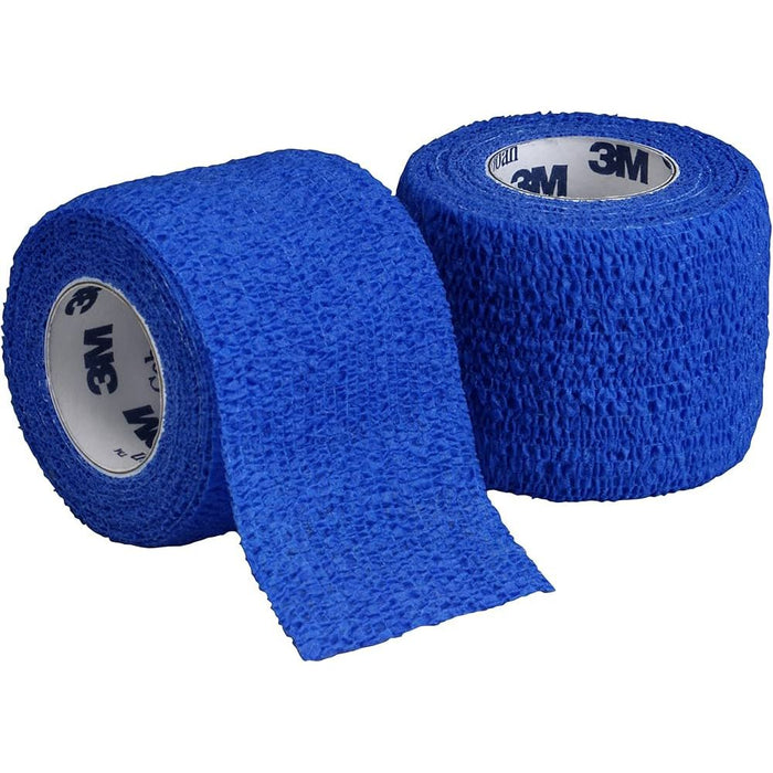 3M Coban Self-Adherent Wrap / Cohesive Bandage, Blue (2 Inch x 5 Yards) by Pasteur Pharmacy