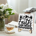 Inspirational Wood Sign Rustic Desk Decor Home Office Work Desk Accessories Decorative Motivational Christian Gifts Religious Bible Verse Faith Decorations Office Supplies Cubicle Decor Table Plaque