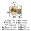 Amerock Champagne Bronze Cabinet Knob 1-3/16in 10 Pack Zinc Hardware by Deal US