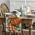 Artoid Mode Polka Dot Pumpkins Vine Wood Fall Table Runner 13x36 Inch by Deal US