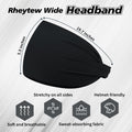 Sweat Hair Bands for Men, Non Slip Black Elastic Headbands for Long Hair, 8 Piec