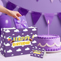 Purple Cloud Birthday Gift Bag with Card & Tissue Party Baby Shower Decorations by Deal US