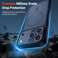 Magnetic Case for iPhone 17 Pro Max 6.9" Dark Blue Translucent Matte Cover by Merch Section