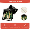 Artoid Mode Xmas Trees Snowflakes Table Runner Black 13x36 Inch by Deal US