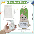 4pc Inspirational Crochet Potato Keychain Set Green with Organza Bag 2.36" by Deal US