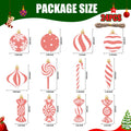 Arosche Christmas Candyland Tree Decorations 24Pcs Pink Wooden Ornaments by Deal US