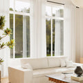 ZWARMY Kitchen Tier Curtains 84x40in White Semi Light Filtering 2Pcs by Deal US