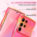 for Samsung Galaxy S25 Ultra Case for Women Girls, Cute Wave Frame Curly Shape w
